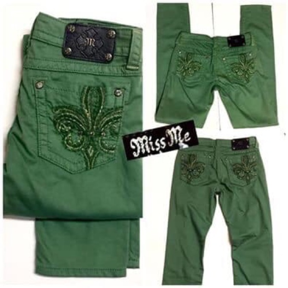 MISS ME JEANS SKINNY FLEUR STITCH SIZE 29